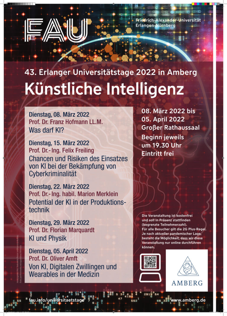 8. März 2022: Start der 43. Erlanger Unversitätstage 2022 in Amberg