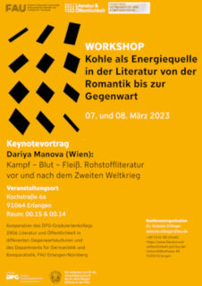 Zum Artikel "07./08. März 2023: Workshop “Kohle als Energiequelle in der Literatur von der Romantik bis zur Gegenwart”"