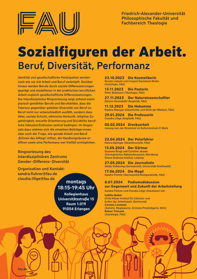 23. Oktober 2023: Start der Ringvorlesung des Interdisziplinären Zentrums Gender–Differenz–Diversität