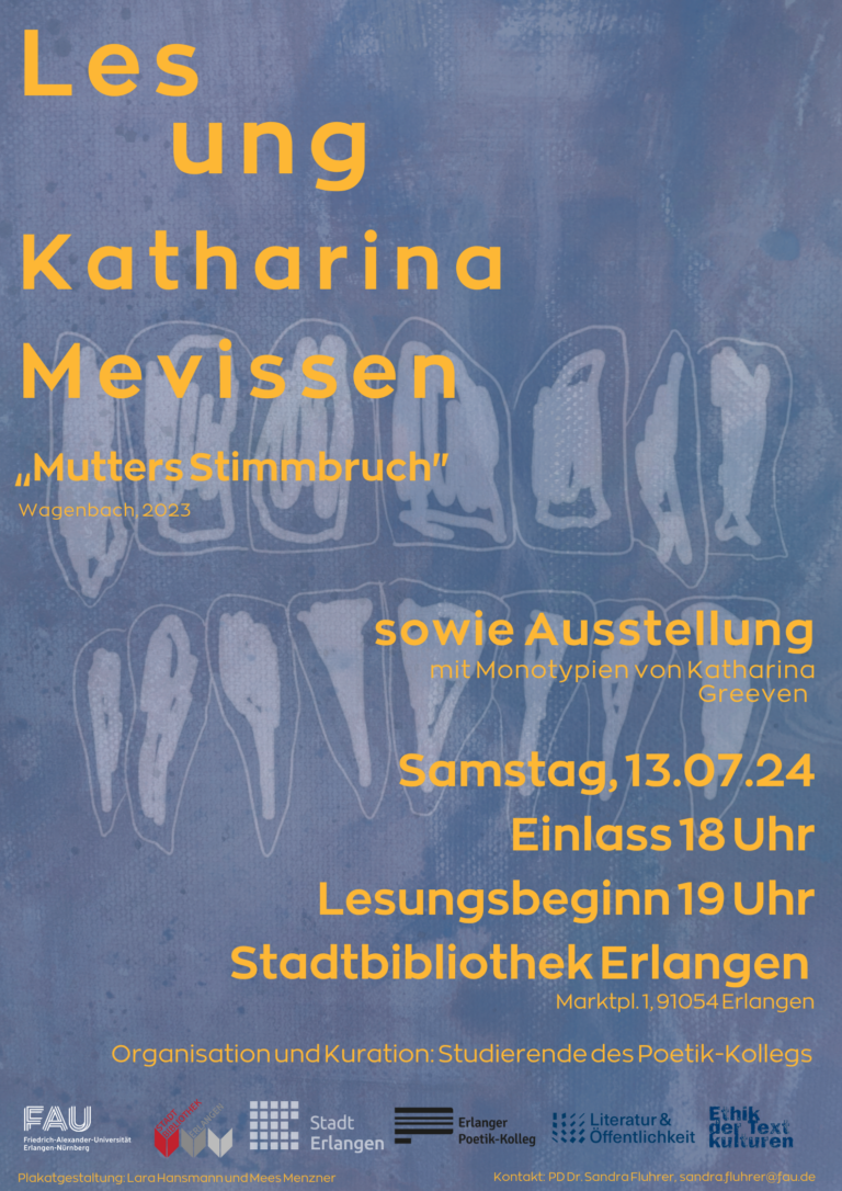 13. Juli 2024  Lesung mit Katharina Mevissen